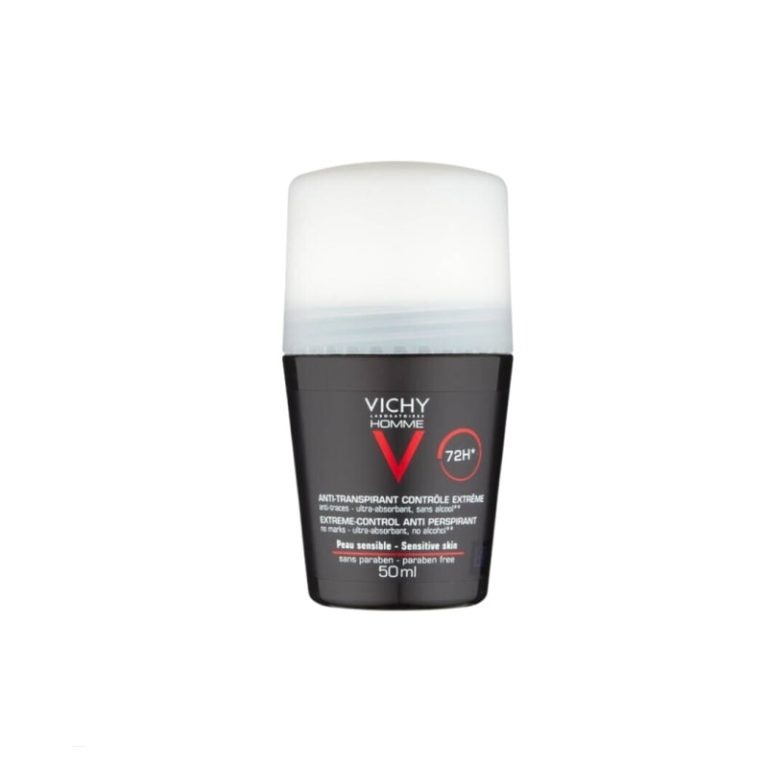Vichy Homme Anti Perspirant Deodorant Roll On (Black) 72H 50ml^^1